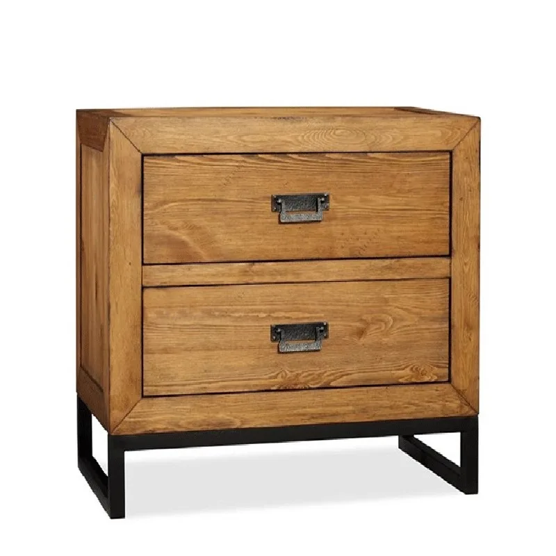 

Loft American Country Industrial Style Bedside Table Bedroom Solid Wood Bedside Cabinet Retro Small Cabinet Storage
