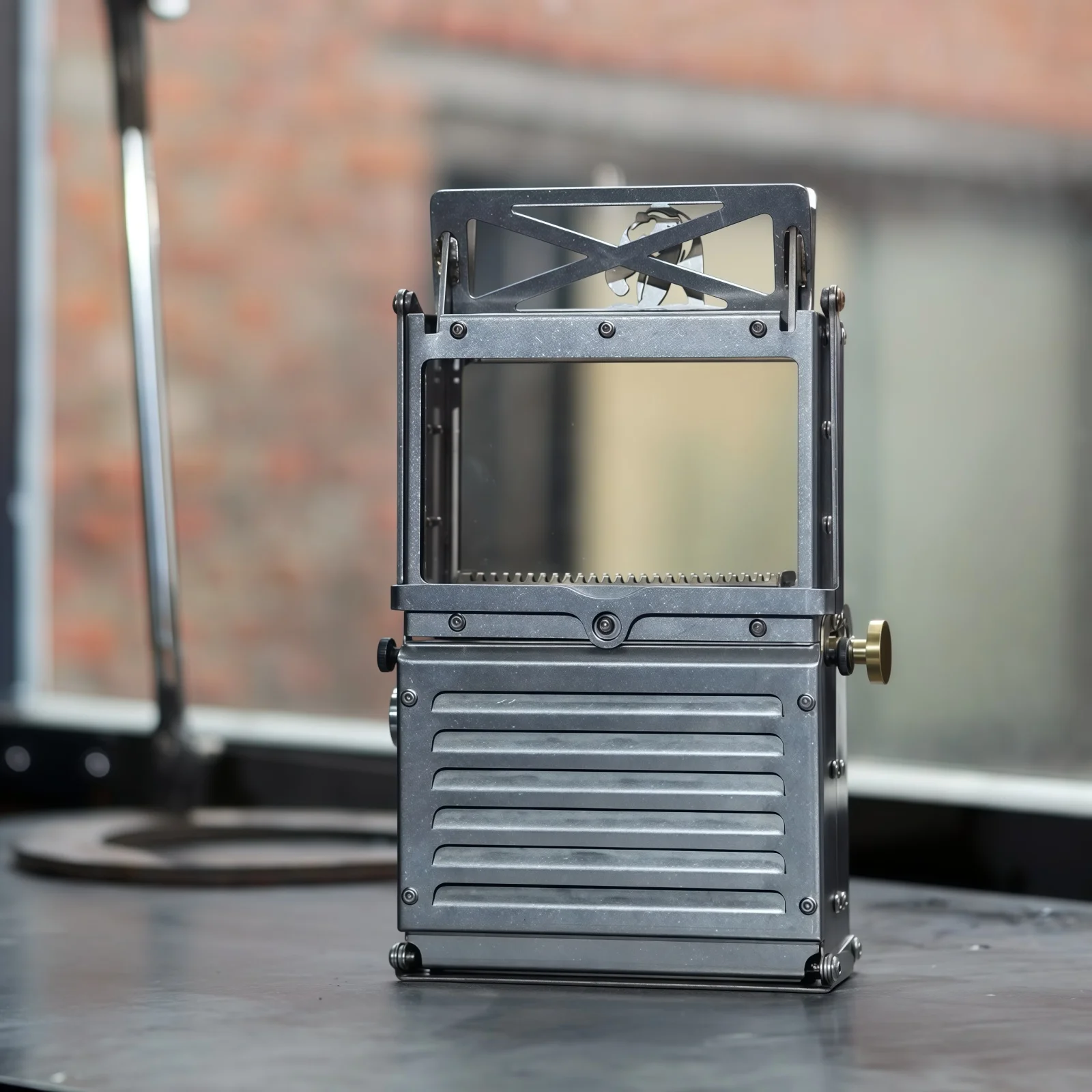 

Винтажная масляная лампа SmiloDon, масляная плита, ретро масляный обогреватель из нержавеющей стали с смотровым окном