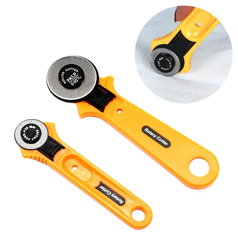 28mm /45mm Rotary Cutter DIY Patchwork Roller Wheel Round Knife Leather Craft Fabrics Cloth Cutting Tailor Tools