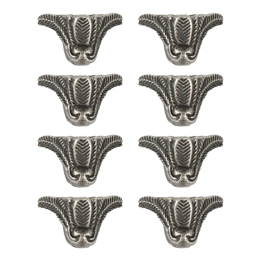 4/8/12PCS Antique Box Bracket Antique Corner Protectors Jewelry Box Decorative Leg Corner Bracket Wooden Case Feet Leg  ﻿
