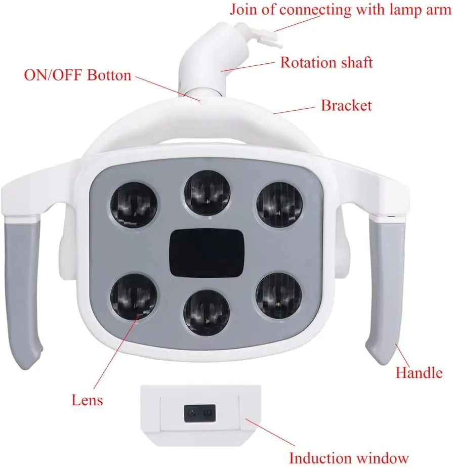 Dental indukcyjna lampa LED do jamy ustnej światła operacyjne DENTAL UNIT LAMP Dental bezcieniowa lampa indukcyjna do fotela stomatologicznego