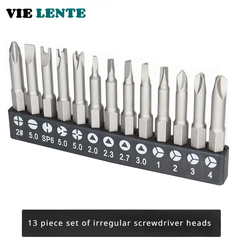 5/13Pcs Special shaped Screwdriver Set 50mm U-shaped Y-Type Triangle Inner Cross Three Points Screwdriver Bit Tool garden tools