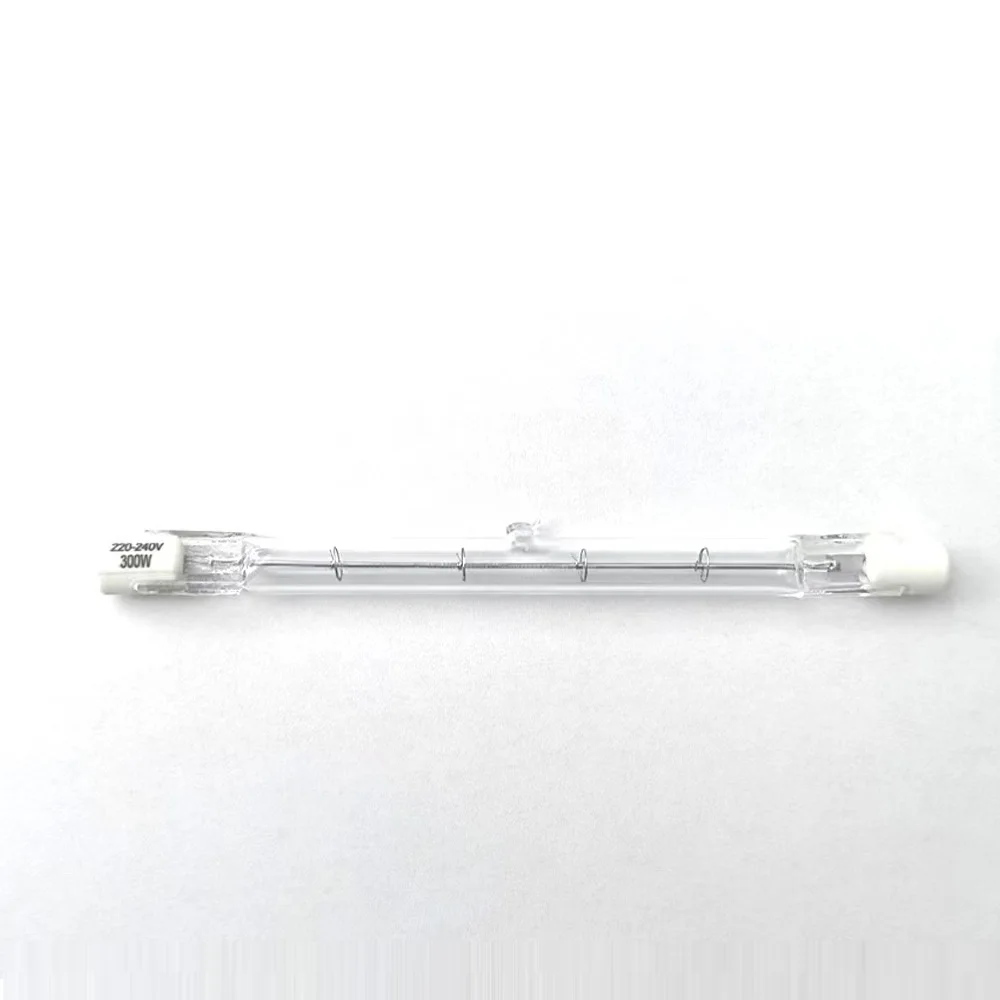 HoneyFly 5pcs J118 Halogen Lamp 220V 300W R7S 8.5mmX118mm 3000K Warm White Clear Double Ended Flood Lights Quartz