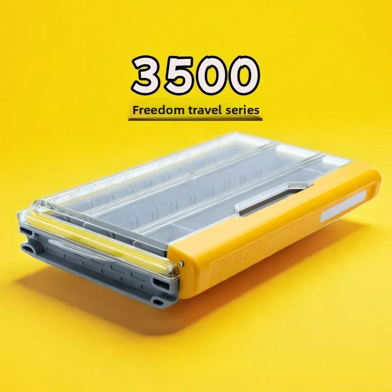 3500 Fishing Tackle Organizer​​ Rust-Proof Storage with Moisture-Resistant Seal Adjustable Dividers for Multi-Size Accessories