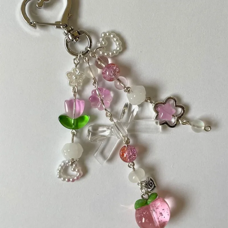 Strawberry Peach keychain Y2K Gift fairycore