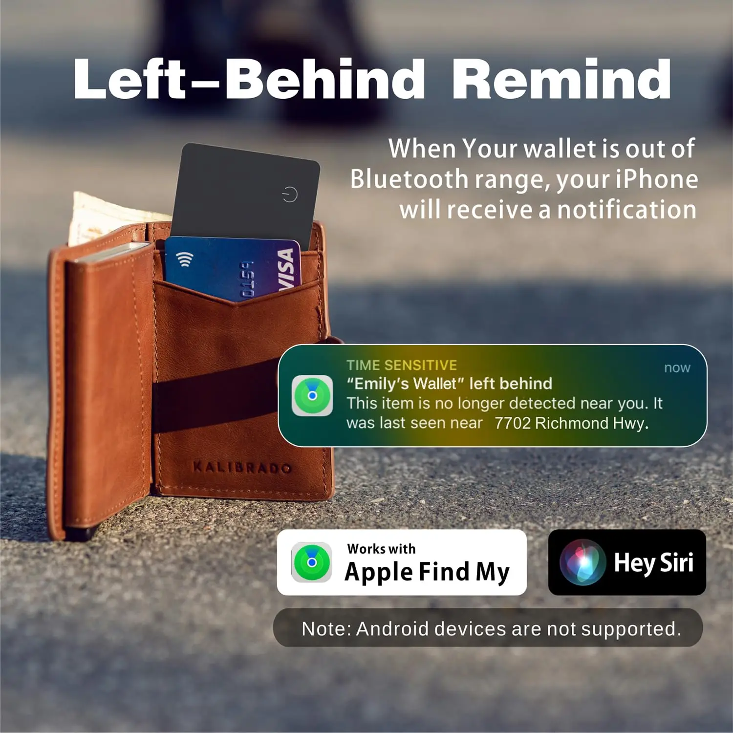 Anytime Anywhere Smart Home GPS Tracker Credit Card Size for Peace of Mind Ease of Use with Lighting Function-Find My Card
