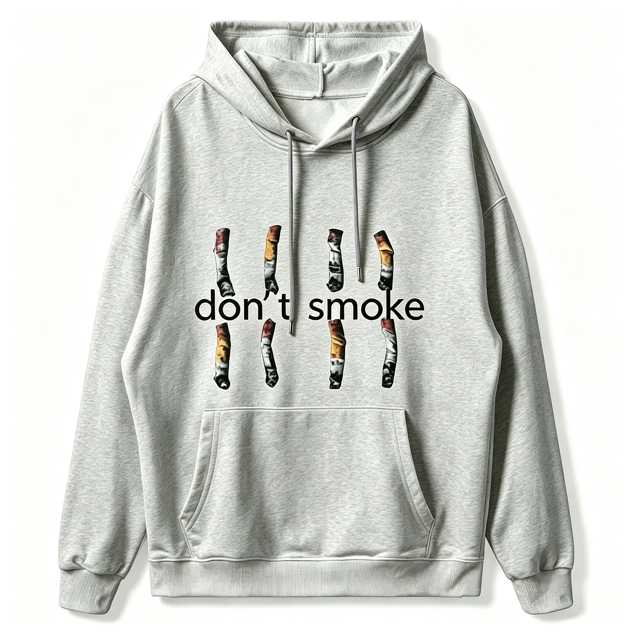 Y2K Gray Sports Hoodie Retro Smoke Print Sweater Men Women New Fashion Vintage Classic Hip Hop Streetwear Clothing Loose Jacket