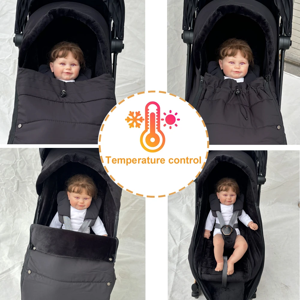 غطاء قدم شتوي لعربة الأطفال متوافق مع عربات Cybex Priam & Mios & COYA، ملحقات عربة الأطفال العالمية، جوارب دافئة