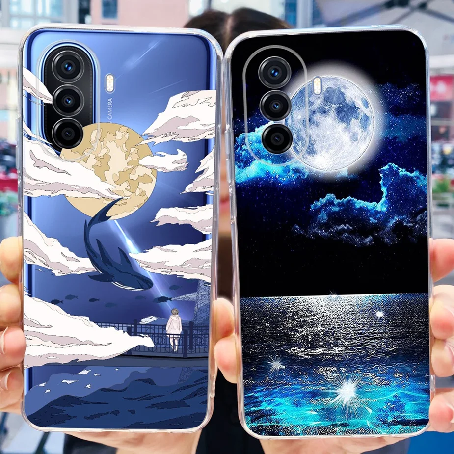 For Huawei Nova Y70 Plus Case MGA-LX9 Cute Panda Cartoon Cover Clear Silicone Shell For Huawei Nova Y70 NovaY70 Plus Soft Fundas