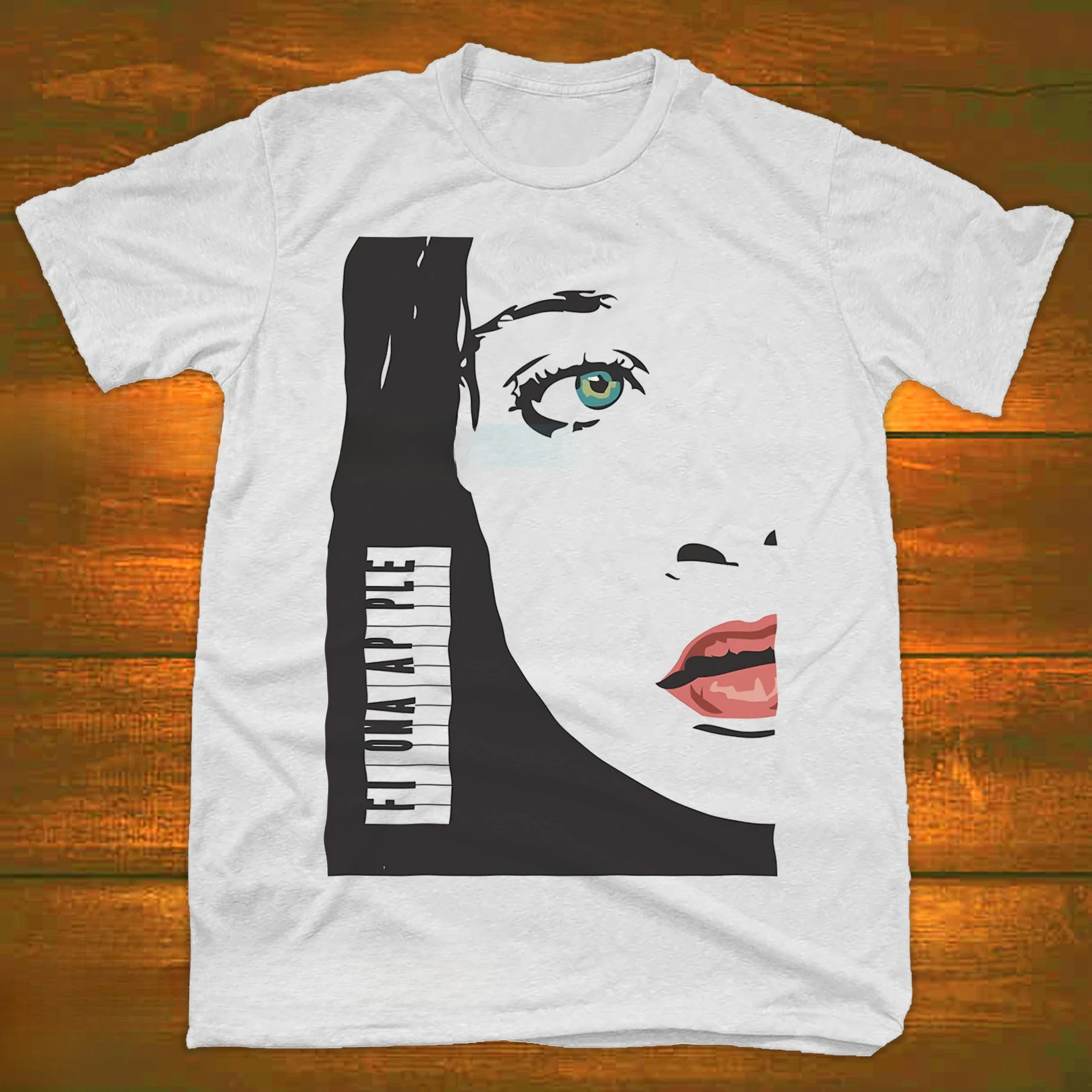 Vintage Retro Fiona Apple Cotton Oversized T-shirt for Men Harajuku Goth Street Retro Men Hip Hop Sports Unseix T-shirt Top