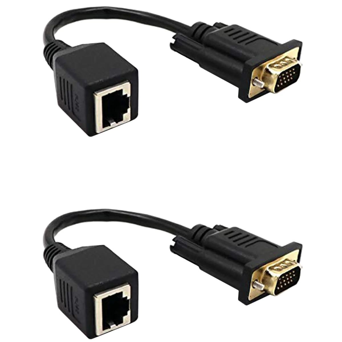 

2 шт., адаптер VGA-RJ45 для сетевого кабеля