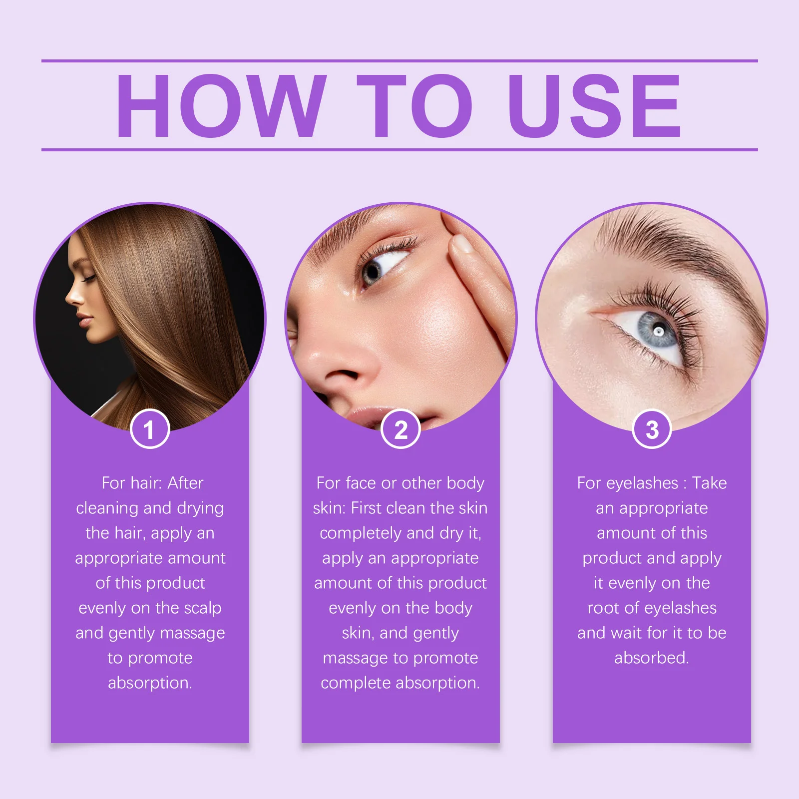 Lavendel Essentiële Olie Anti-kroezen Reparatie Beschadigd Haar Verbeteren Uitstraling Hydraterende Voedende Gezichtshuid Wimpergroei Serum