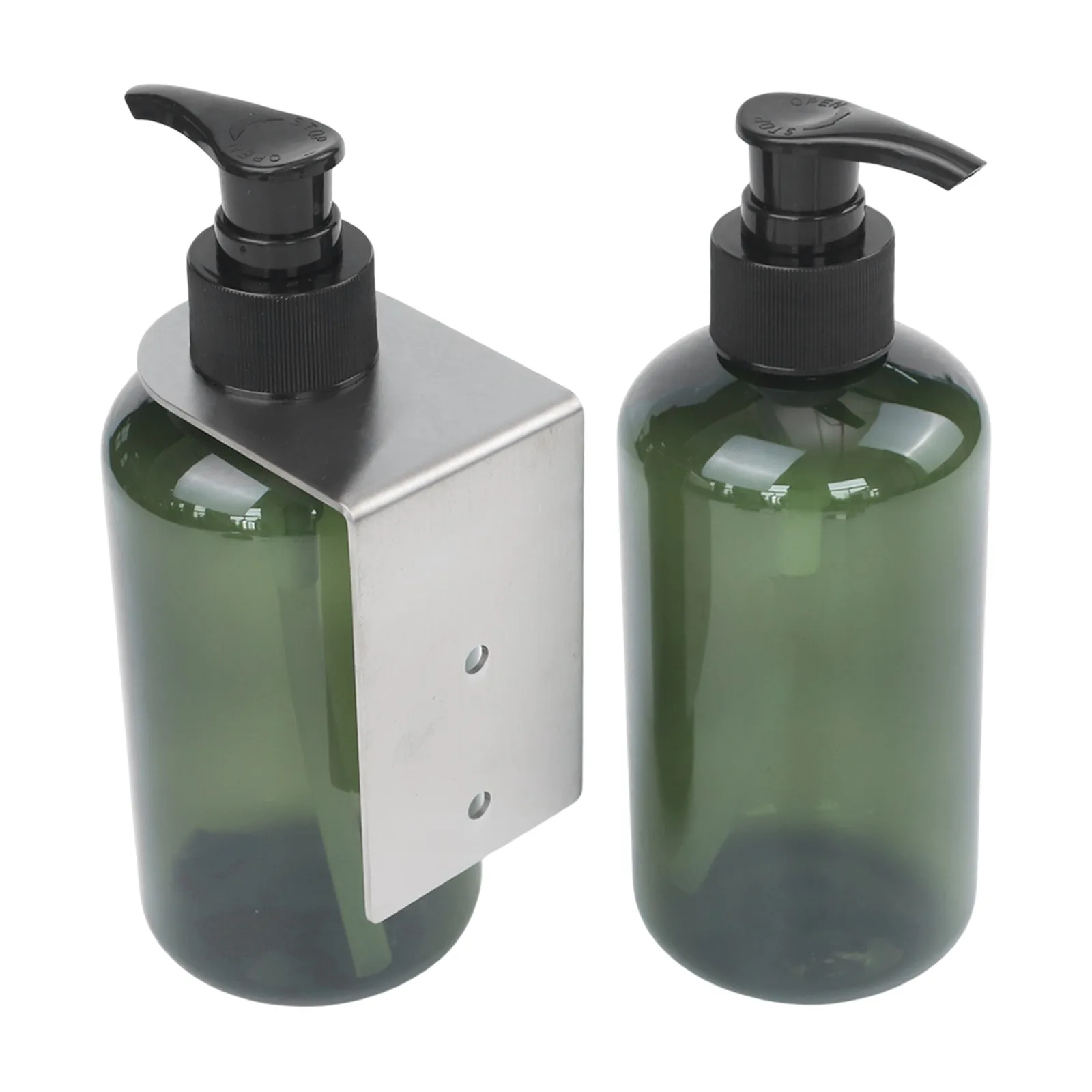 Kitchen Use Shampoo Conditioner Pump Effortless Refill Dispenser Liquid Soap Dispenser Strong Wall Mounting Stylish Green Design