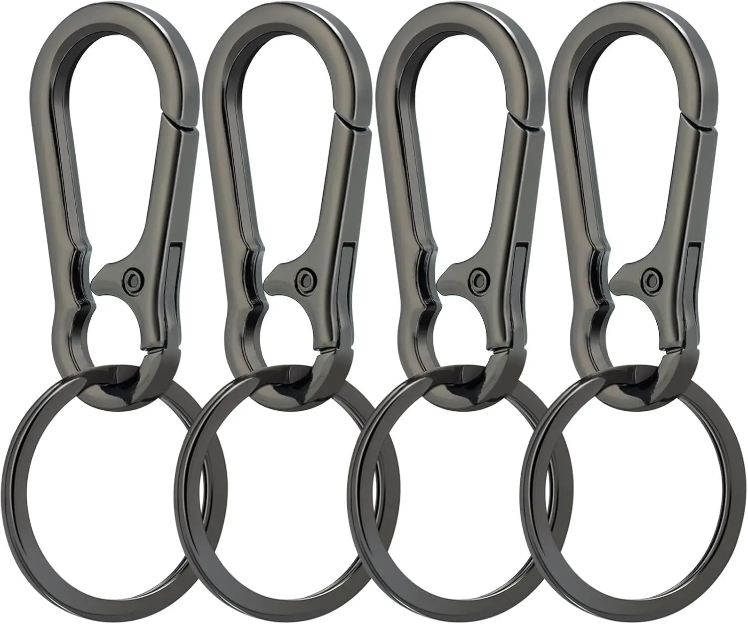 

Keychain Clip, 4 Pack Key Chain Hooks with Key Rings Holder, Metal Key Organizer for Car Home Keys Men Women
