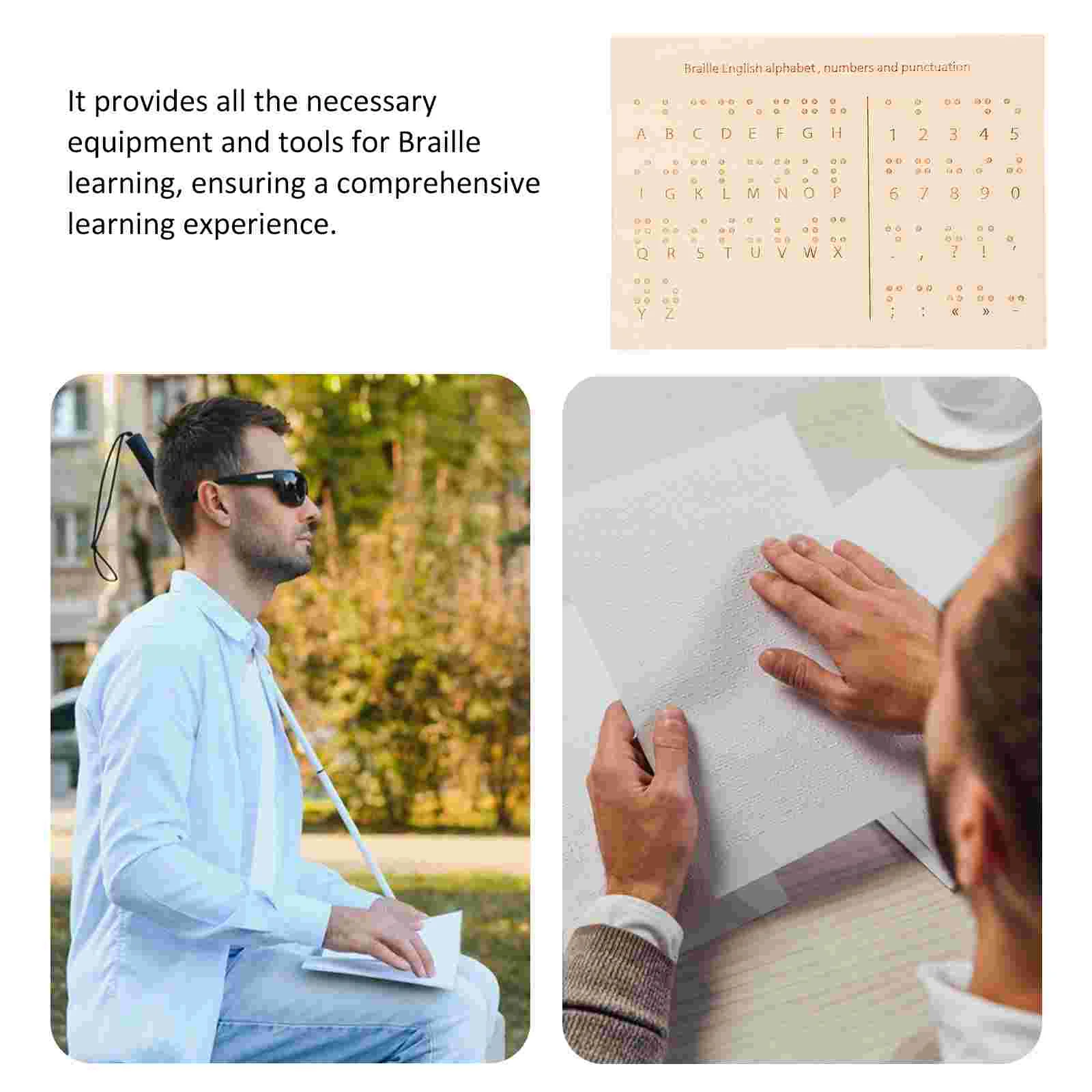 Braille Educational Equipment Blind People Teaching Aids Letter Boards Wood Learning Supply Supplies Essential Child