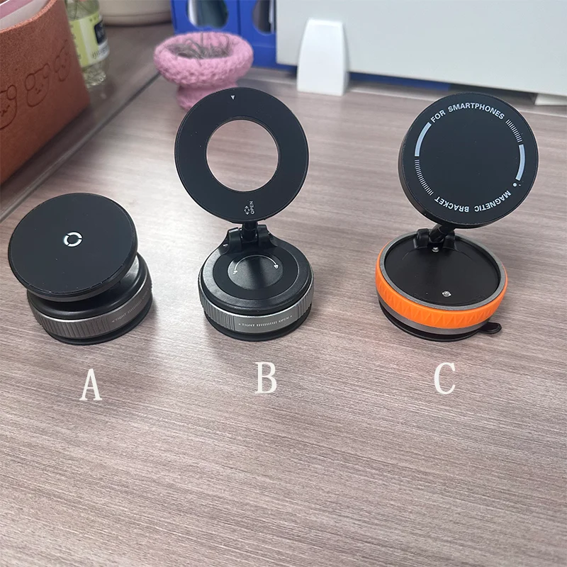 حامل هاتف السيارة المغناطيسي بالشفط الفراغي لسطح الزجاج، حامل هاتف عالمي سهل التركيب لهاتف iPhone Samsung #2