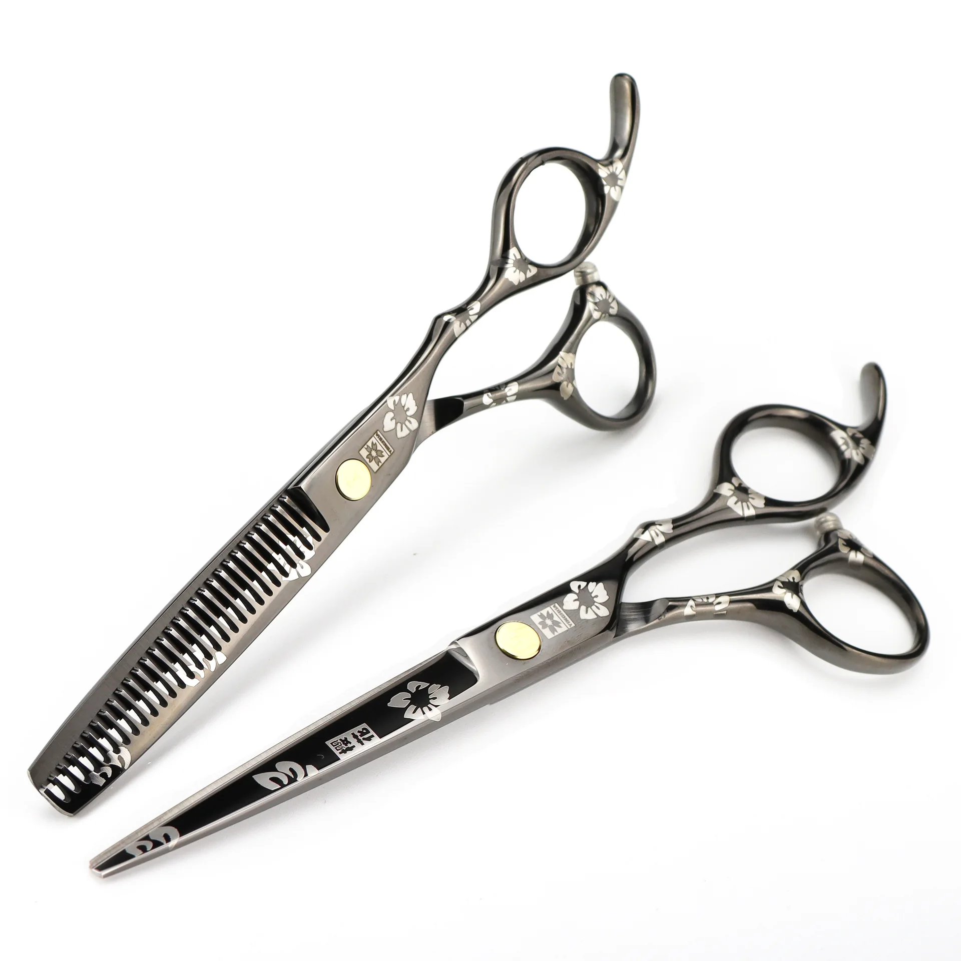 

6.0 VG-10 sakura Japan 440c Professional Hair Salon Scissors shear Cut Barber Tools Haircut Thinning Shear Hairdressing Scissors