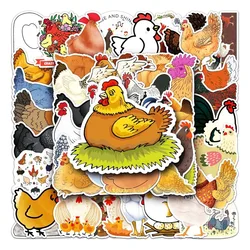 50PCS Cartoon Chicken Animal Personality Creative Sticker Desk Refrigerator Notebook  Suitcase Waterproof Guitar