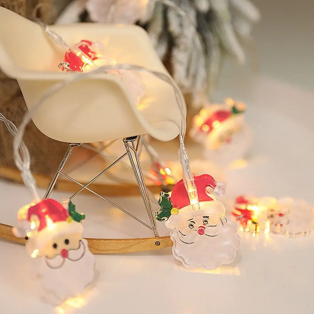 

Santa Claus Christmas LED Lights Snowman Cartoon Fairy String Garland Creative Christmas Tree Christmas Decorations