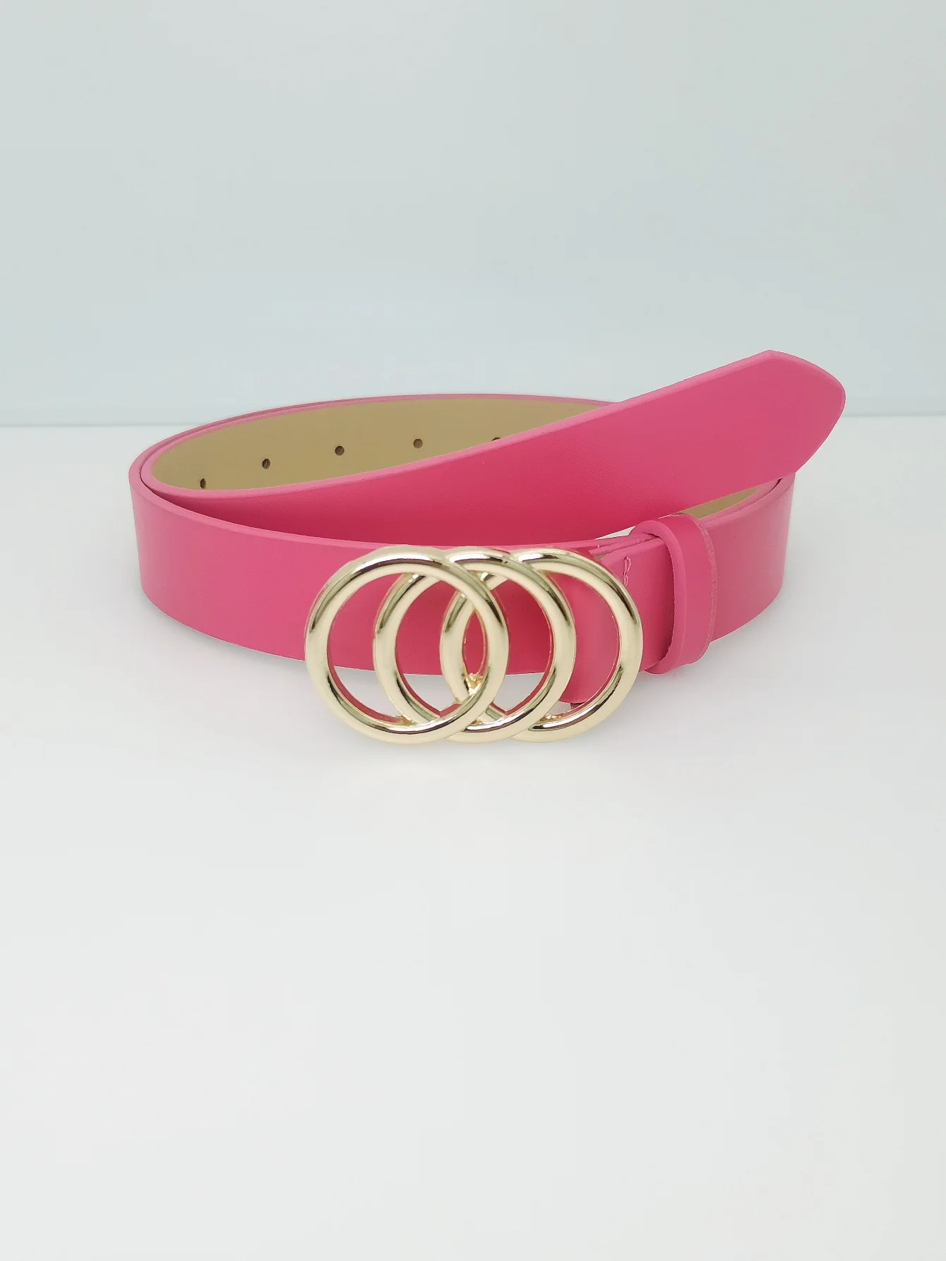 1 قطعة حزام للنساء الاتجاه الثلاثي مشبك دائري حزام بسيط تنوعا الشباب حزام بولي حزام حزام جلد يقترن مع الجينز فستان أحزمة السيدات