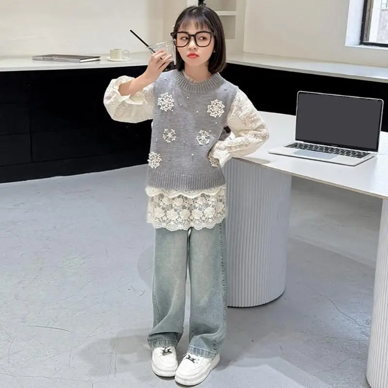 

Lovely Baby Skirt 5+ Year Girls Embroidered Lace Pettiskirt Comfortable Wear Stylish Overlay Dress for Daily Parties A2UB