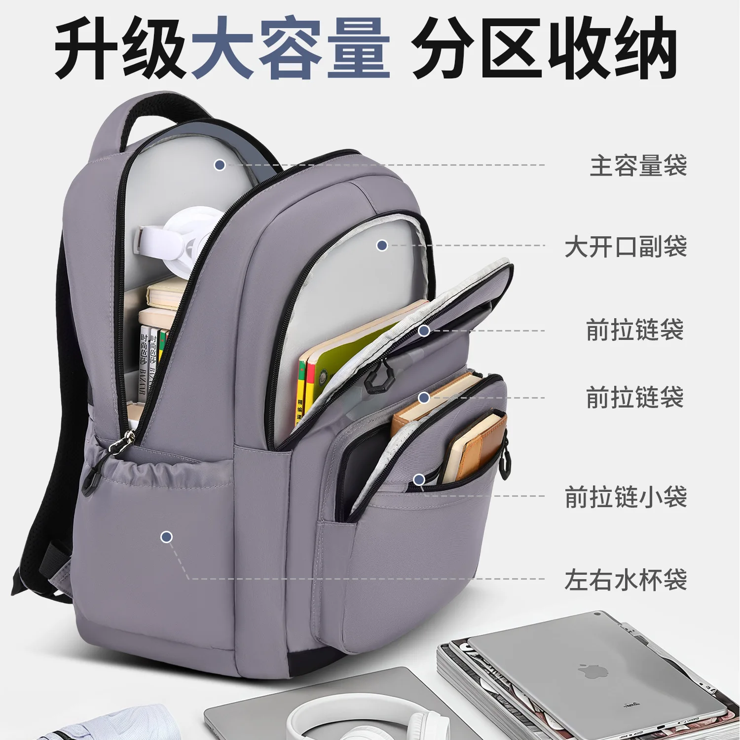 Korean-Style Minimalist Backpack for Students,School Bag with Casual Trendy Design for Junior & Senior High Back to School
