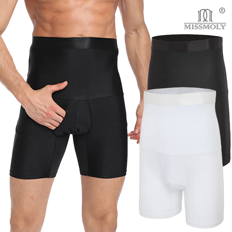 

Men's High Waist Panties Tummy Control Body Shaper Slimming Shorts Underwear Front Fly Boxer Compression Shapewear Brief