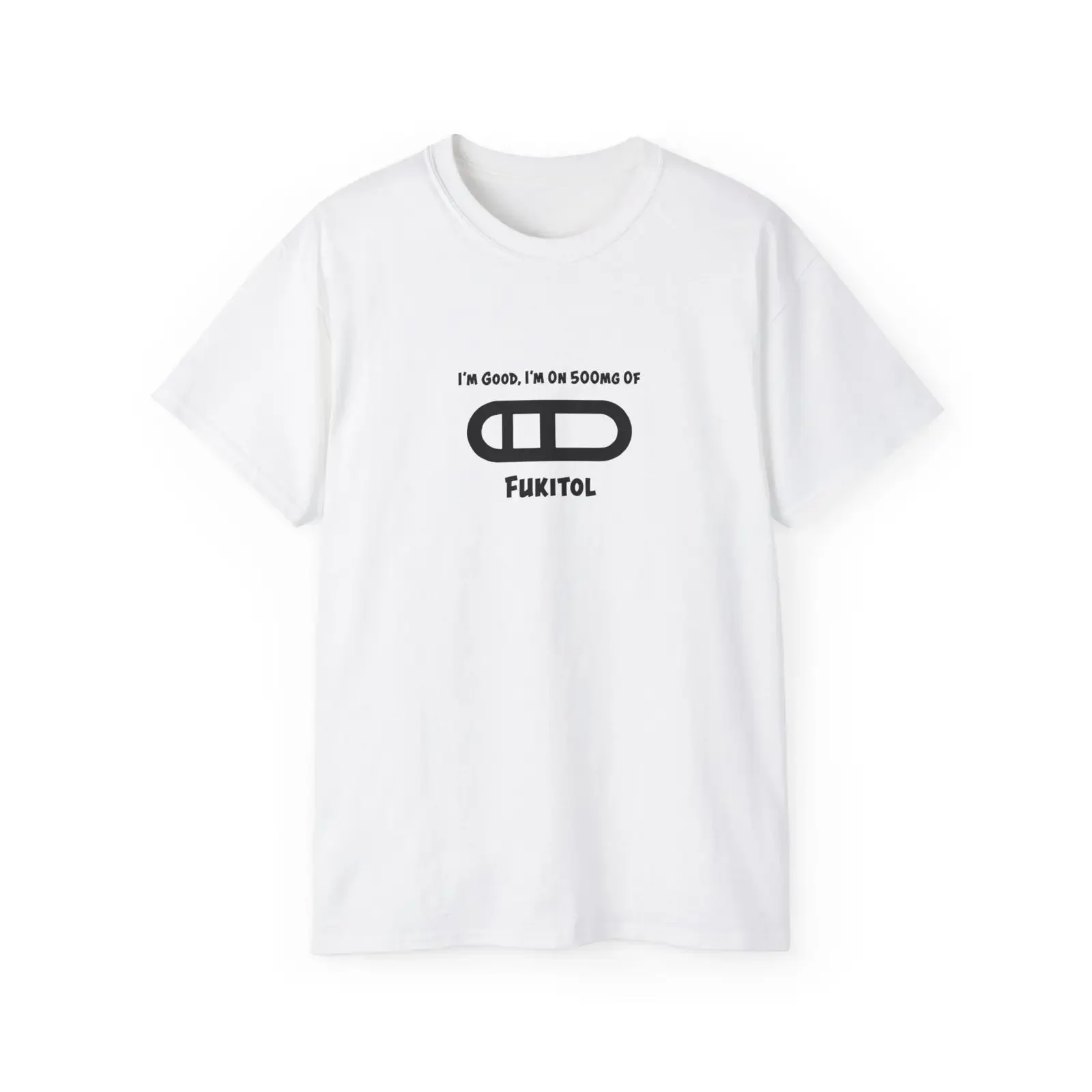 FUKITOL Tablet T Shirt Funny Prescription vintage Washed Stylish graphic Versatile Slightly Casual Top For Everyday Wear Unisex