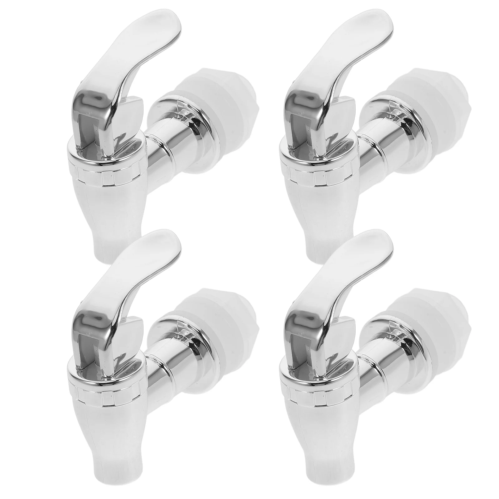 

4pcs Beverage Dispenser Spigot 16Mm Replacement Water Faucet Drink Dispenser Spout Silver Abs Material Compatible With