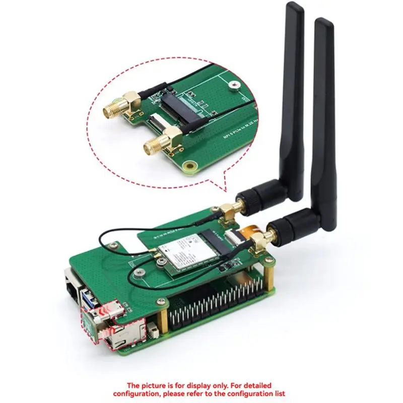 N34R-For Raspberry Pi 5 RPI Pcie To M.2 E HAT Expansion Board For NGFF M.2 E Key Wireless Network Cards Support Wifi6/Wifi7