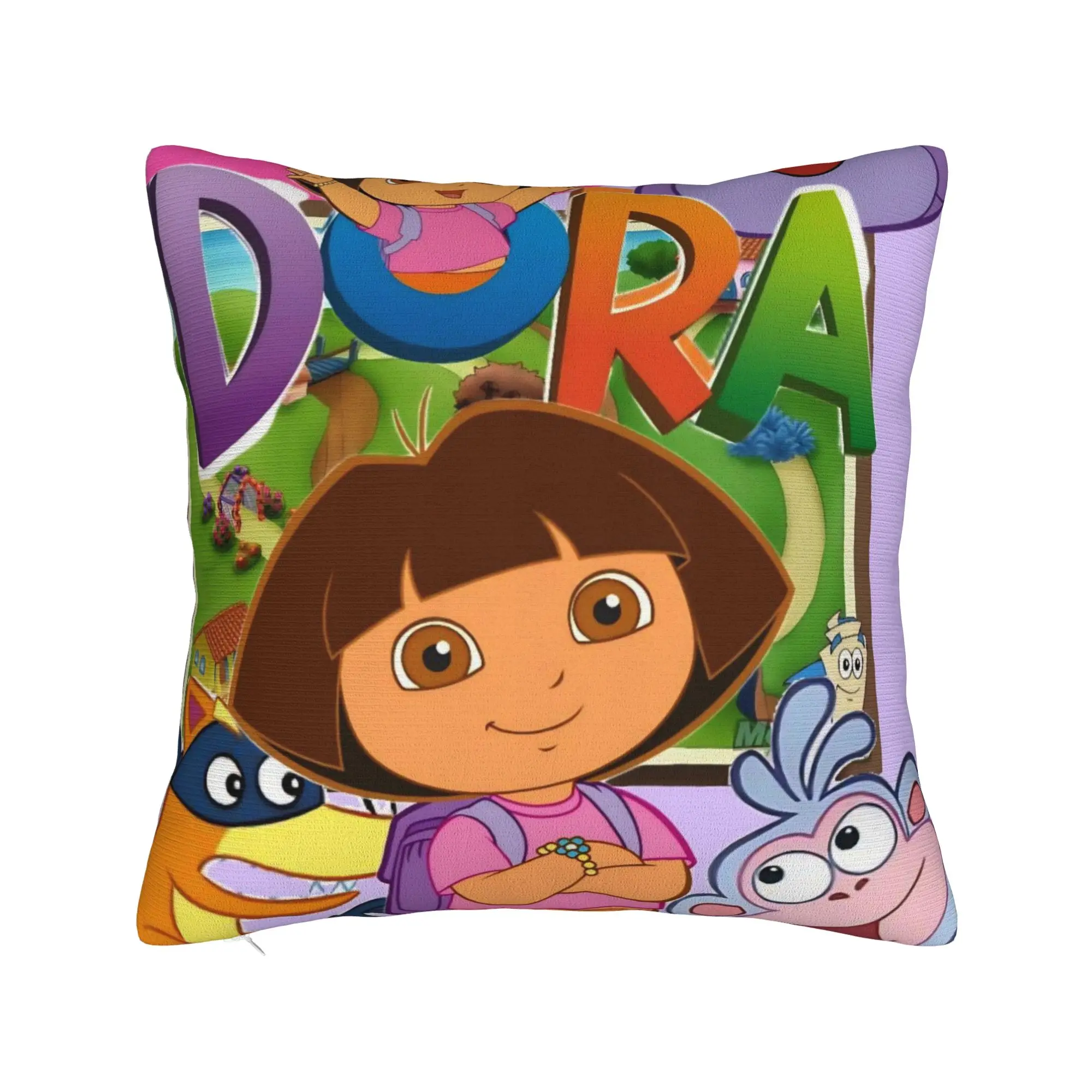 D-Doras The Explorers Pillowcases Merchandise Printed Cushion Cover Decorations  Throw Pillow Case Cover Home Multiple Sizes