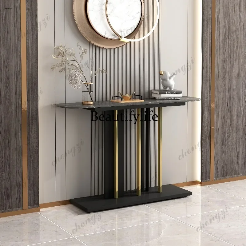 K153 Slate porch table against the wall New entry strip case Living room foyer desk corridor, long strip table