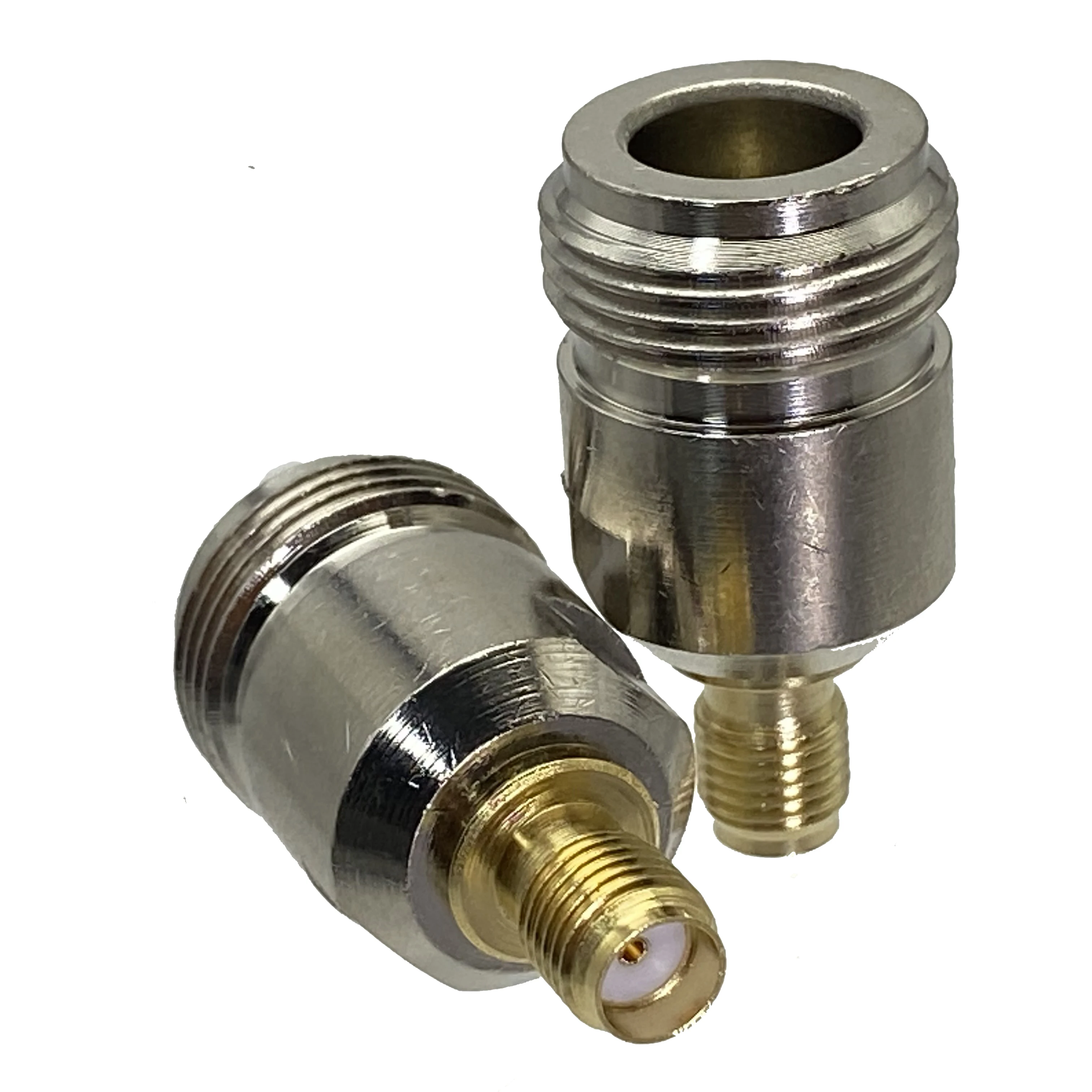 N to SMA Male Plug & Female Jack Nut Bulkhead M16 RF Adapter Connector Coaxial for Radio Antenna Wire Terminals 1pcs