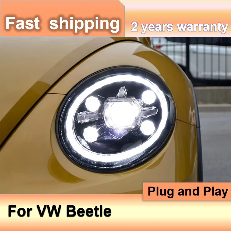 Car Accessories for VW Beetle Head Lights 2013-2021 Beetle Headlamp DRL Dynamic Turn Signal High Beam Projector Lens