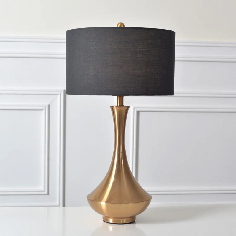 modern black fabric lamp shade desk lamp