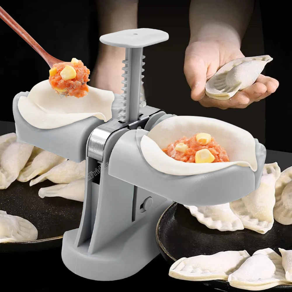 Dumplings Mold Double Head Press Fully Automatic Dumpling Machine DIY Empanadas Ravioli Mould Baking Accessories Kitchen Gadget