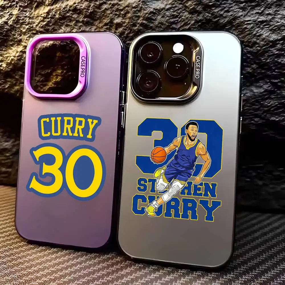 

S-Stephen C-Curry Phone Case For iPhone 17,16,15,14,13,12,11 Plus,Pro Max,Colored Silver Phone Case
