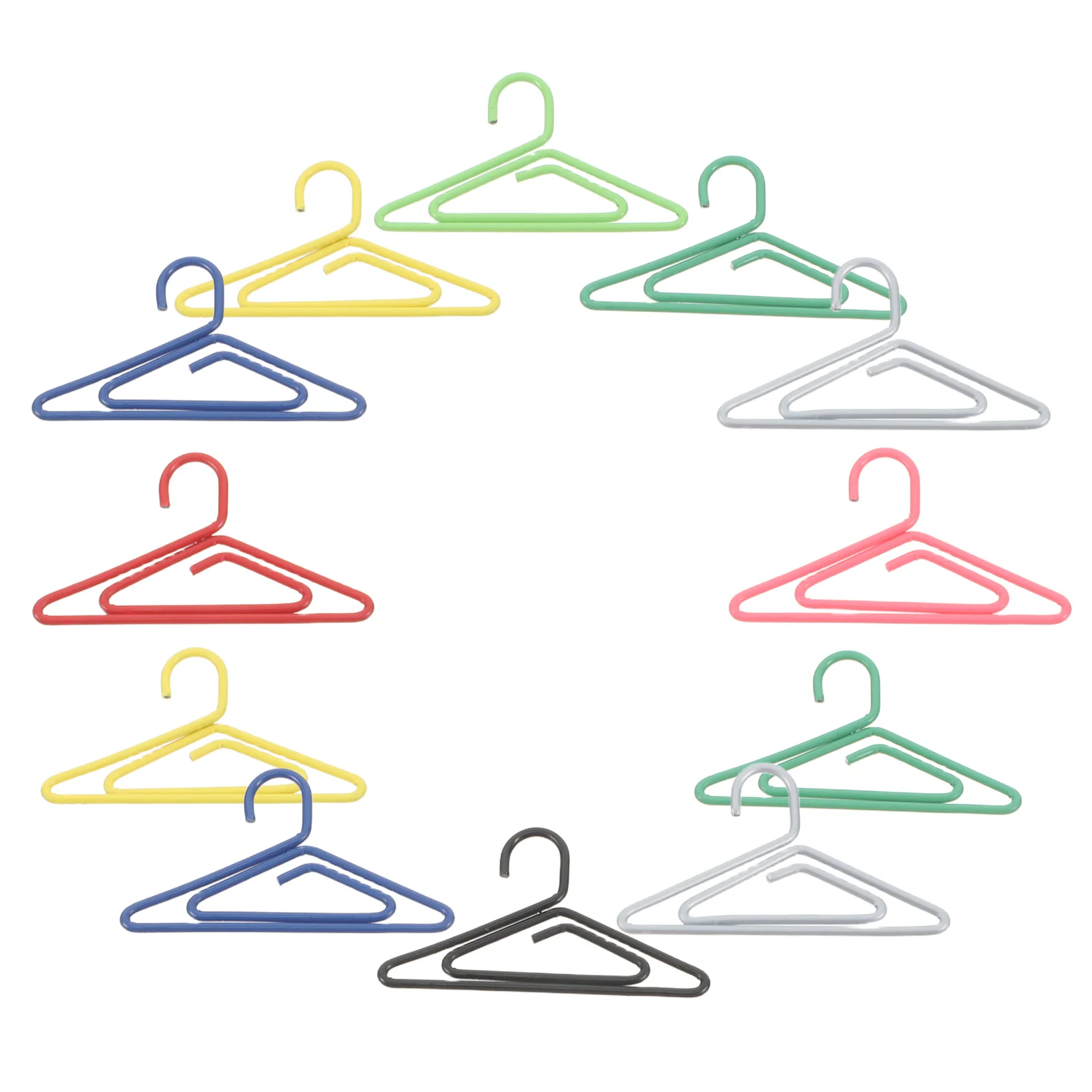 50 Pcs Mini Hanger Paperclip Clothes Creative Clamp Bookmark Clips Small Metal Office