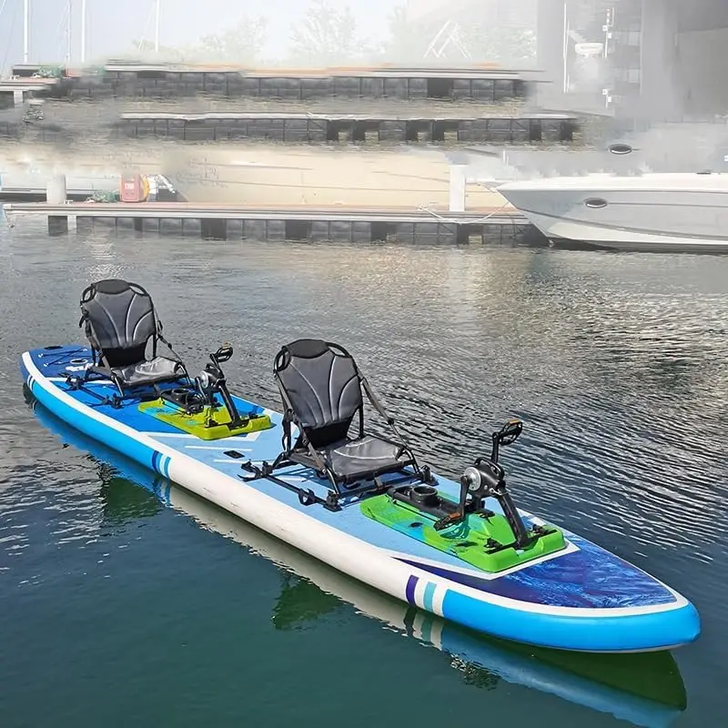Inflatable Two-Person Water Bike for Pool and Lake Fun Double Seat Floating Bicycle for Outdoor Water Adventures