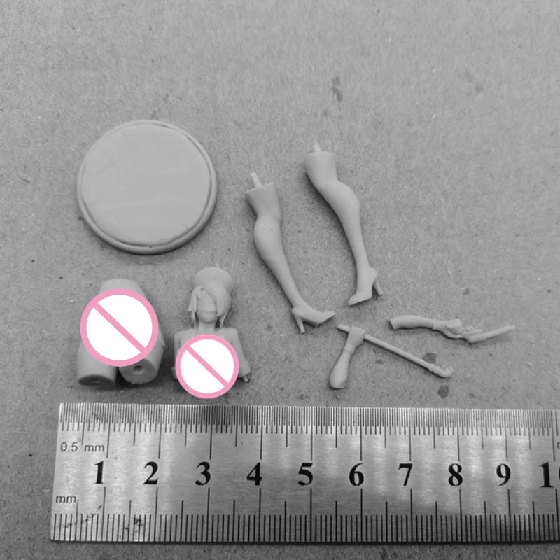 Figura de resina de enfermeira sem rosto, escala 1/24, kit de modelo montado, desmontar