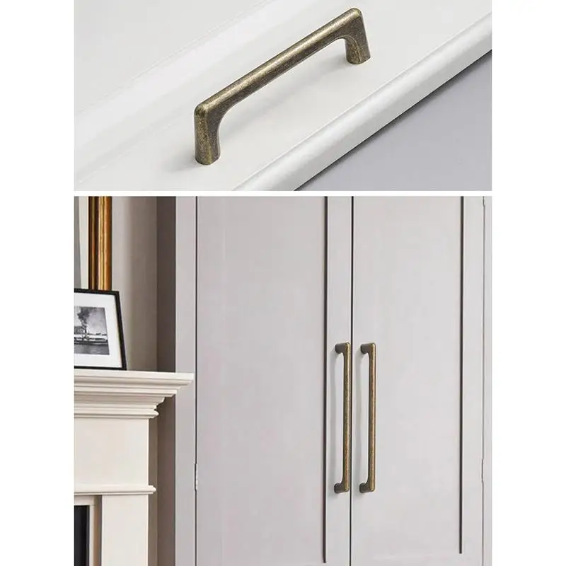 Antiker Bronze-Schubladengriff, Rostfreier Retro-Aluminiumgriff für Schrank, Kleiderschrank, Aufbewahrungstür, Schlafzimmermöbel-Upgrade – Detail 18