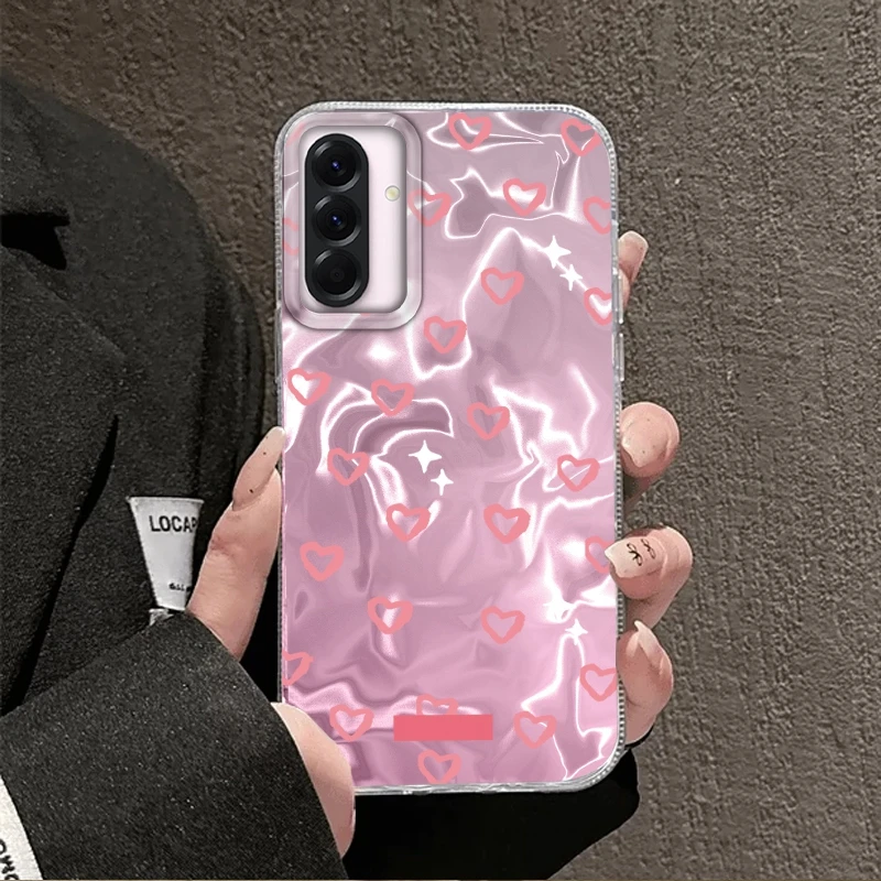핑크 러브 하트 걸스 케이스 삼성 갤럭시 A56 A16 A26 A36 A06 A55 A35 A25 A15 A12 A32 A54 S24 S25 S22 S23 FE 펀다스 커버