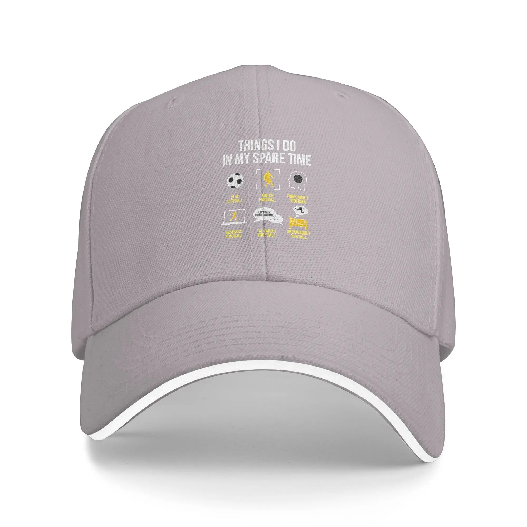 Hot Sale Football   Soccer - Things I do in my spare time Baseball Cap  Outdoor Summer Hat  Skate Park Summer Hat