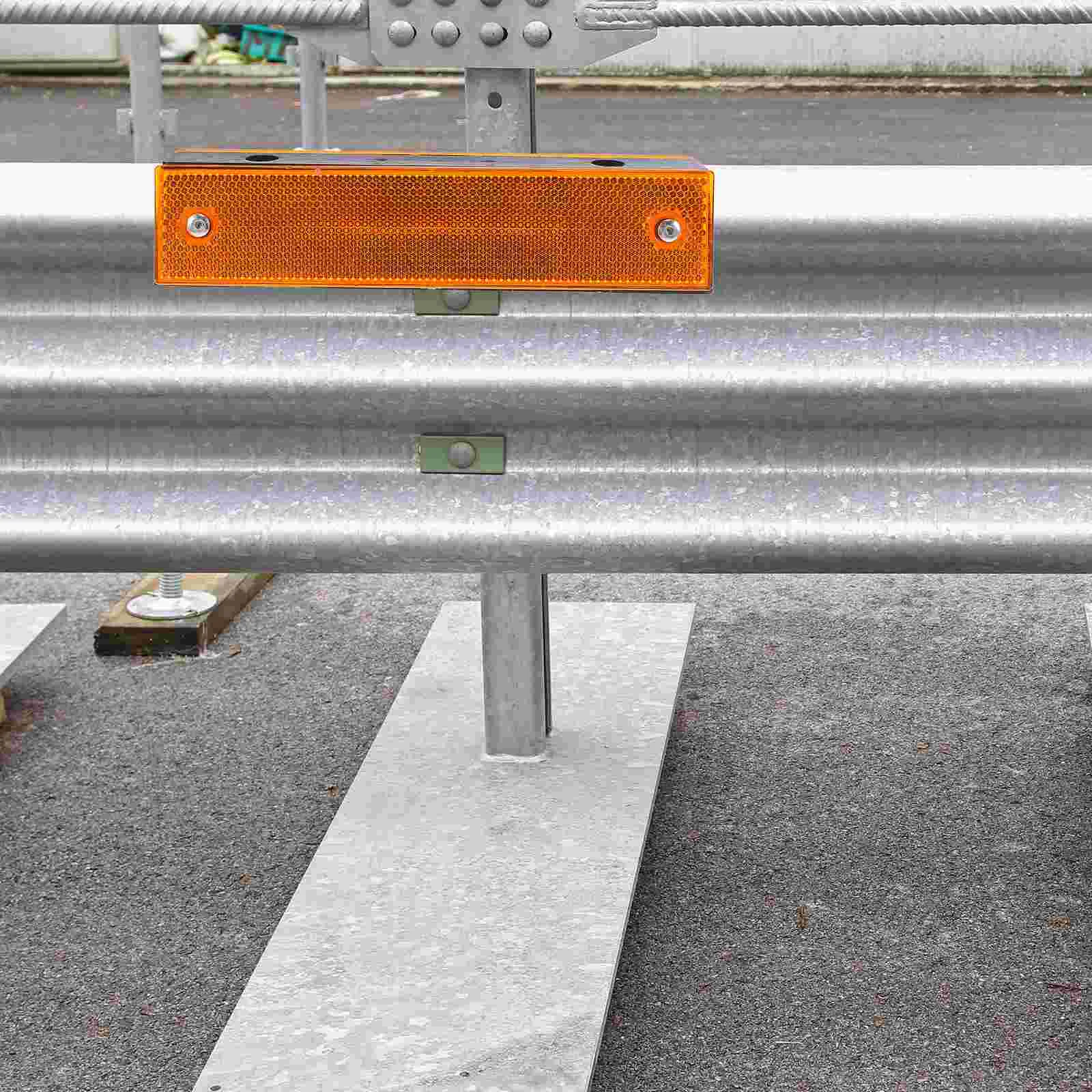 6pcs Double Sided Yellow Reflective Markers for Tunnel Walls High Visibility Traffic Control Signs Plastic Outdoor Use