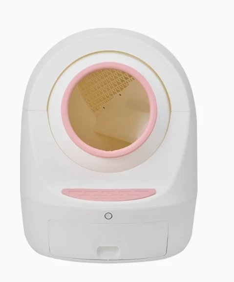 

Smart Automatic Cat Litter Box with Self-Cleaning Feature Round PP Plastic Easy Clean Mobile App Control Toilet Usage