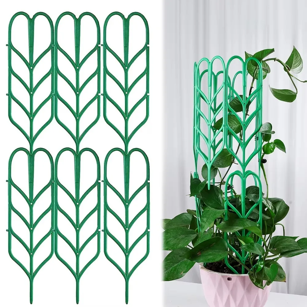 

1/3/5/6pcs Plastic Plant Climbing Frame Stackable Flower Pot Stand Garden Plant Support Frame Indoor Flowers Durable