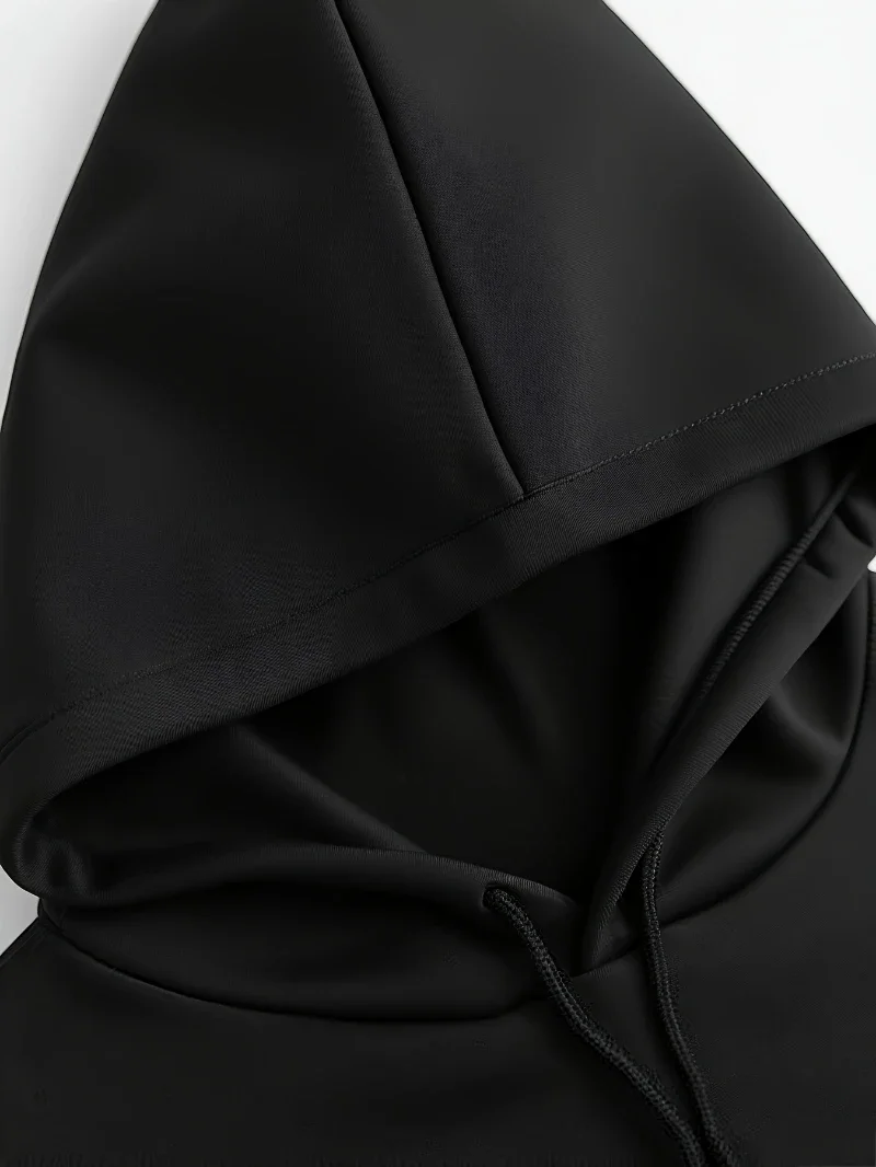 سويت شيرت بغطاء للرأس للرجال والنساء مطبوع من ديزني، بلوفر أسود كاجوال برقبة دائرية، مريح للأزواج #4