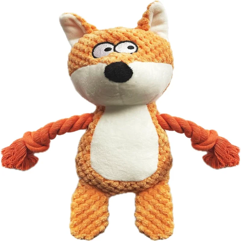 

Dog Toy, Cuddly Toy, Tug of War, Plush Dog Toy, Squeaky Dog Toys with Crinkle Paper, Interactive Stable Toy, for Puppies, Small,
