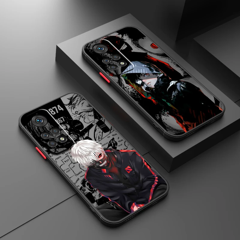 T-Tokyo G-Ghoul Anime Luxury Frosted Translucent For Redmi Note 13 12 12S 12T 11 11T 11E 10 10S 9 Pro Plus 5G Soft Phone Case