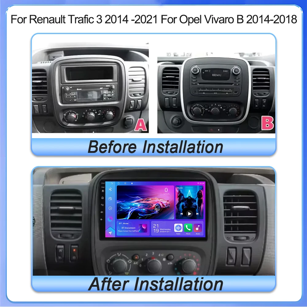 أندرويد 15 لرينو ترافيك 3 2014 -2021 لأوبل فيفارو B 2014-2018 الوسائط المتعددة فيديو السيارات راديو السيارة لاعب الملاحة لتحديد المواقع DSP #3